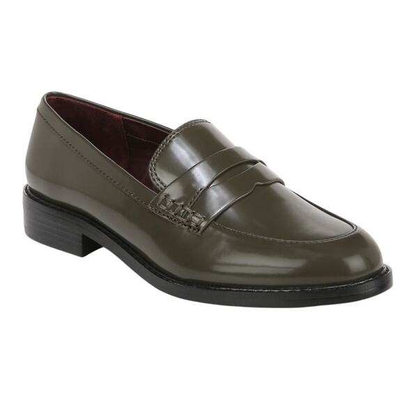 Franco Sarto Womens Alora Penny Loafers US 6.5 M EU 36.5 Green Vegan Patent NIB - Picture 1 of 12